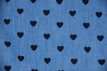 STR 01 Licht blauw met donker blauwe hartjes